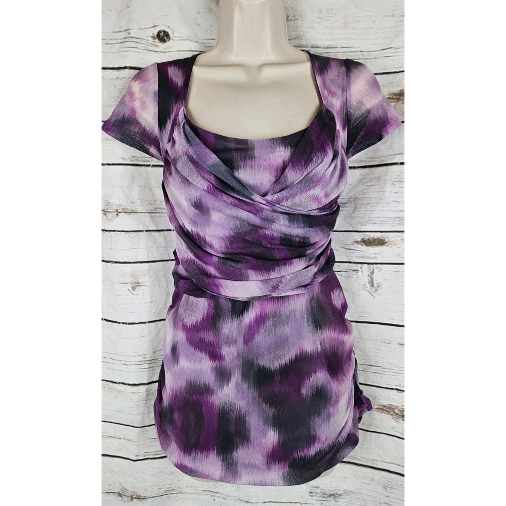 Sweet Pea Staci Frati Purple Mesh Babydoll Top XL Fairy Grunge Y2K Coquette 90s